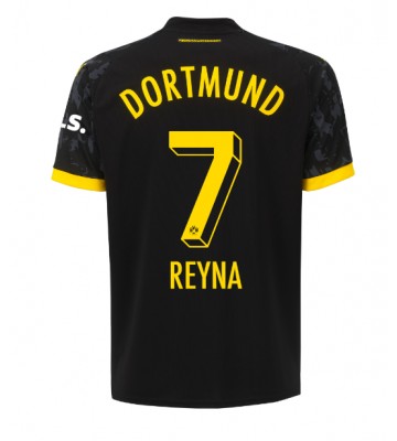 Borussia Dortmund Giovanni Reyna #7 Koszulka Wyjazdowych 2023-24 Krótki Rękaw